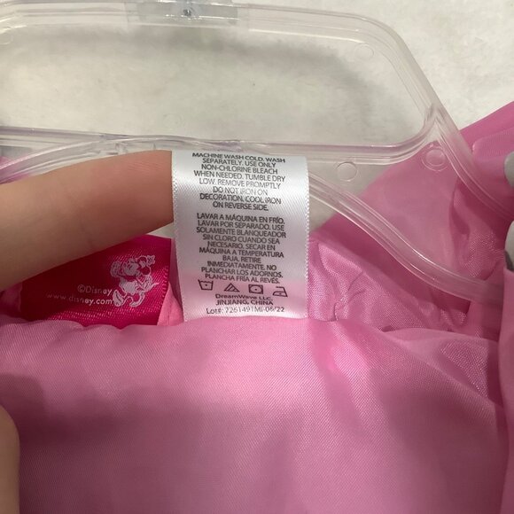 Disney Junior Minnie Mouse Girls Puffer Jacket Toddler 3T Gray Pink Bow & Ears - Picture 8 of 8